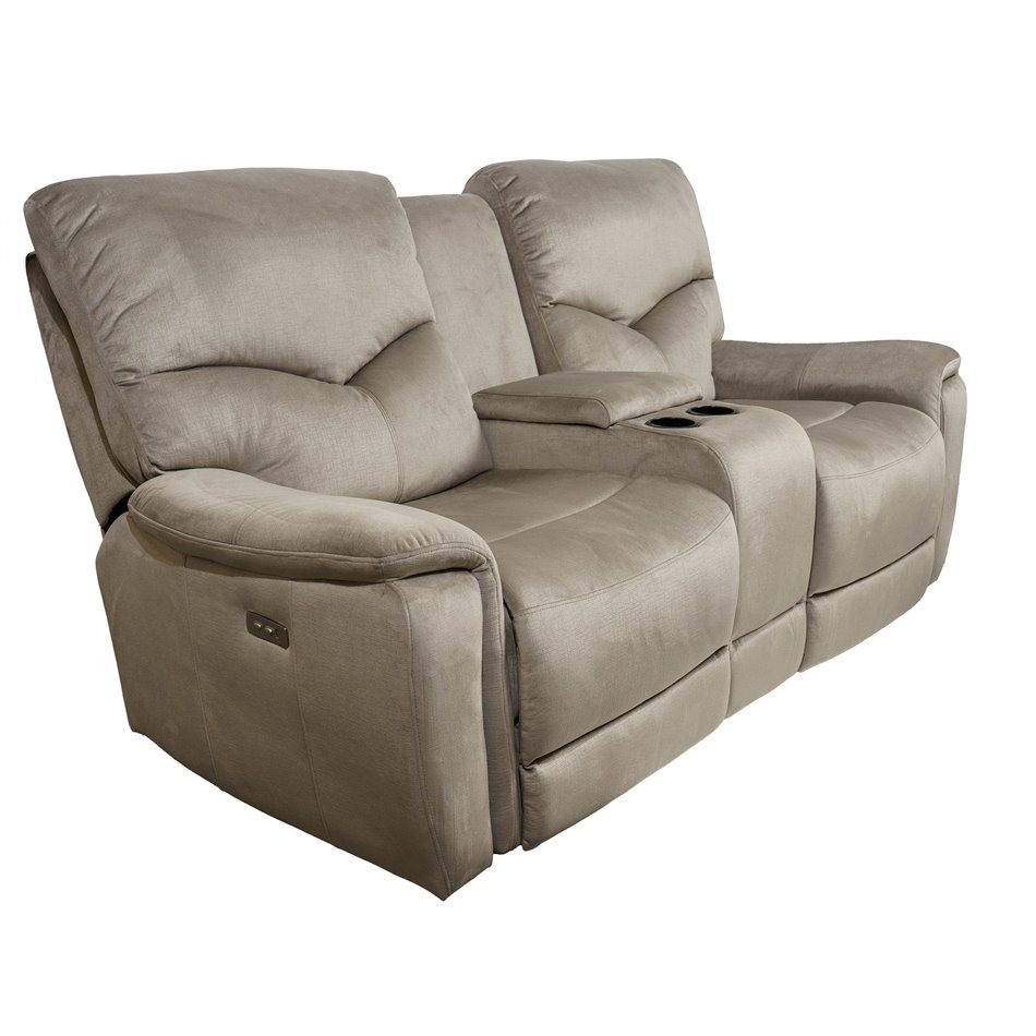 Двойной реглайнер Obernburg, серый,  электрическая регулировка, H105cm L 105-165cm W189cm, высота сиденья 51cm