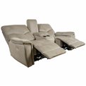 Двойной реглайнер Obernburg, серый,  электрическая регулировка, H105cm L 105-165cm W189cm, высота сиденья 51cm
