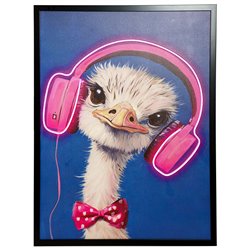 Canva Bird motif LED, H83x64x4cm