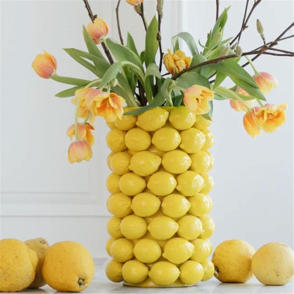Vase Lemon Juice, porcelain, H43 xD26cm