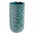 Vase, blue/green, ceramics, H27cm, D14cm