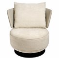 Lounge chair Orton, 3 cream, rotatable 360 degrees, H73x70x70cm, seat height 40cm
