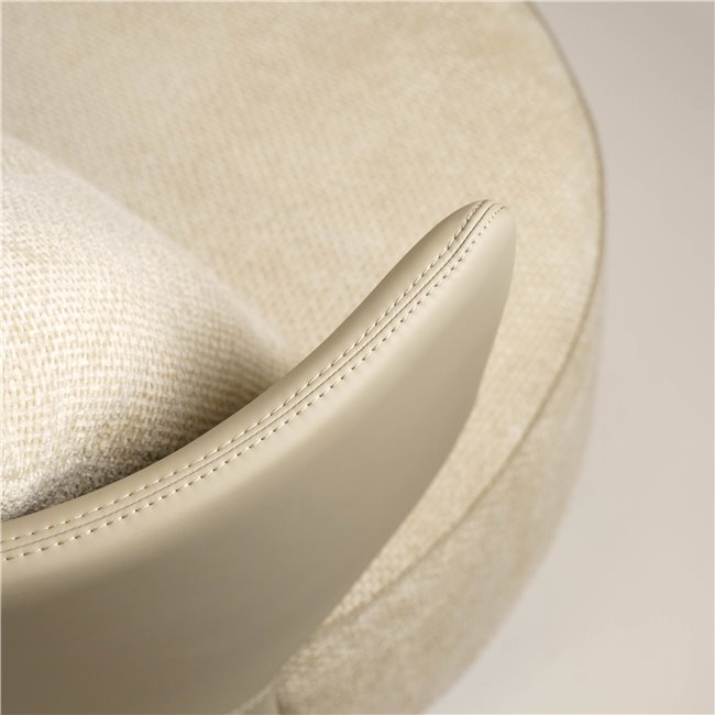 Lounge chair Orton, 3 cream, rotatable 360 degrees, H73x70x70cm, seat height 40cm