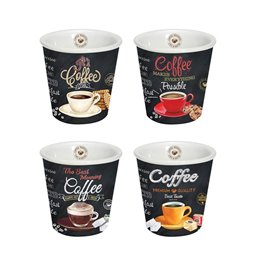 Espresso кружки It's Coffee Time, 100ml, H6.5cm, D6.5cm, набор из 4 шт.
