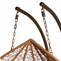 Double hanging chair Couple, gold/coffee color, H200x132x75cm