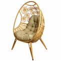 Leisure chair Egg nature, beige/natural color, H140x92x67cm