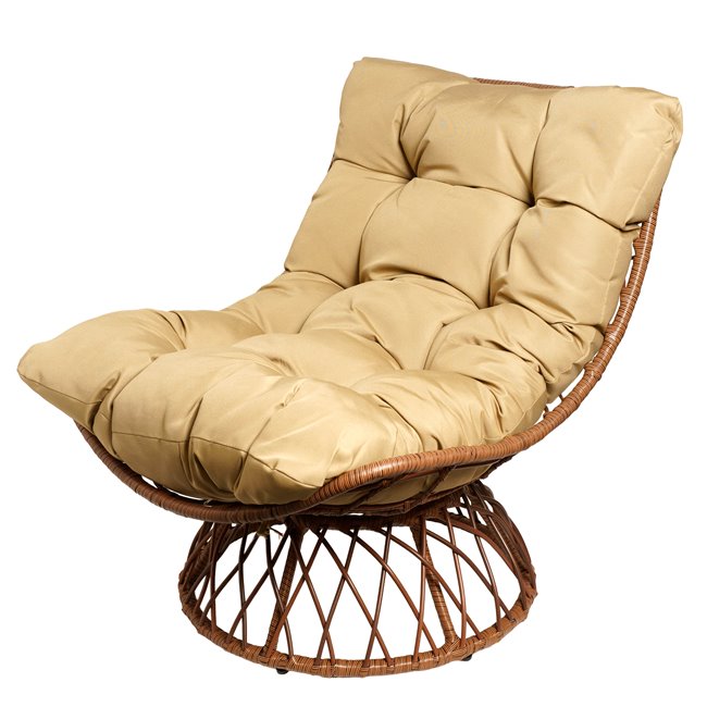 Leisure chair Gallo gold, gold/coffee color, H90x78x78cm
