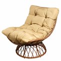 Leisure chair Gallo gold, gold/coffee color, H90x78x78cm