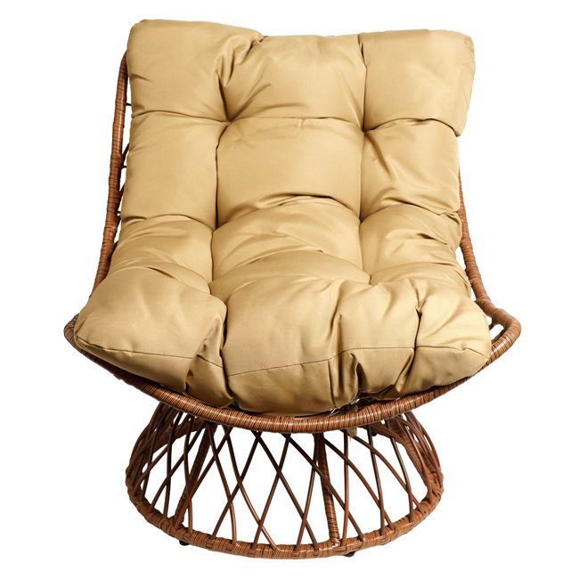 Leisure chair Gallo gold, gold/coffee color, H90x78x78cm