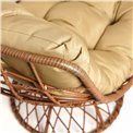 Leisure chair Gallo gold, gold/coffee color, H90x78x78cm