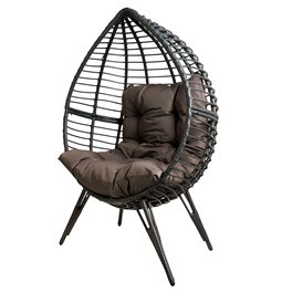 Leisure chair Gassino, dark brown/dark gray, H148x96x70cm