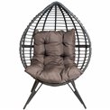 Leisure chair Gassino, dark brown/dark gray, H148x96x70cm