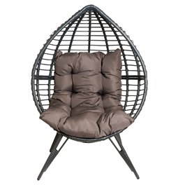 Leisure chair Gassino, dark brown/dark gray, H148x96x70cm