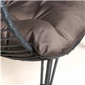 Leisure chair Gassino, dark brown/dark gray, H148x96x70cm