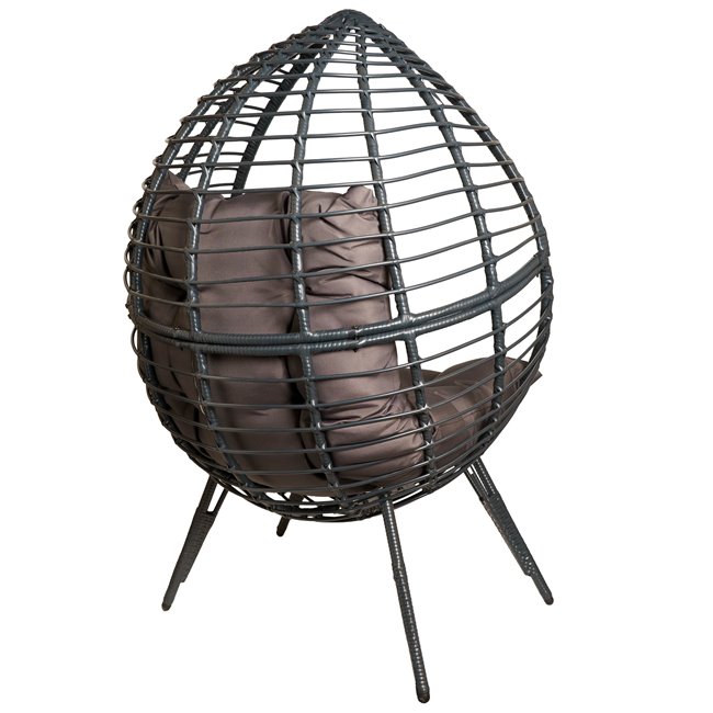 Leisure chair Gassino, dark brown/dark gray, H148x96x70cm