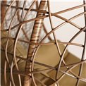 Hanging chair Gabro gold, gold/coffee color, H195cm, D105cm