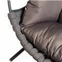 Hanging chair Garrobo, dark brown/dark gray, H195cm, D105cm