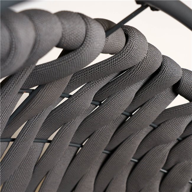 Hanging chair Garrobo, dark brown/dark gray, H195cm, D105cm