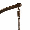 Hanging chair Moon I gold, gold/coffee color, H195cm, D95cm