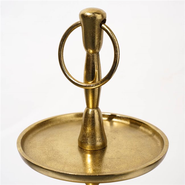 Koogivorm 3-korruseline Jova, kullavärvi, metall, H52cm, D24cm