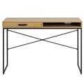 Письменный стол Seaford, черный/дубового цвета, MDF/металл, H75x110x45cm