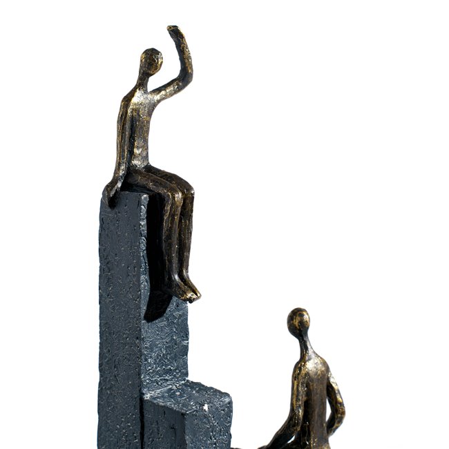 Декоративная фигурка, серый/бронзовый цвет, H39x11x10cm