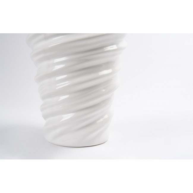 Ваза Fariza, глазированная, белая, 14.5x24cm