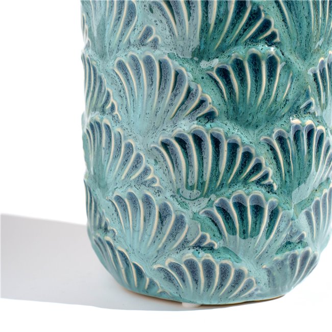 Ваза, синий/зеленый, керамика, H27cm, D14cm