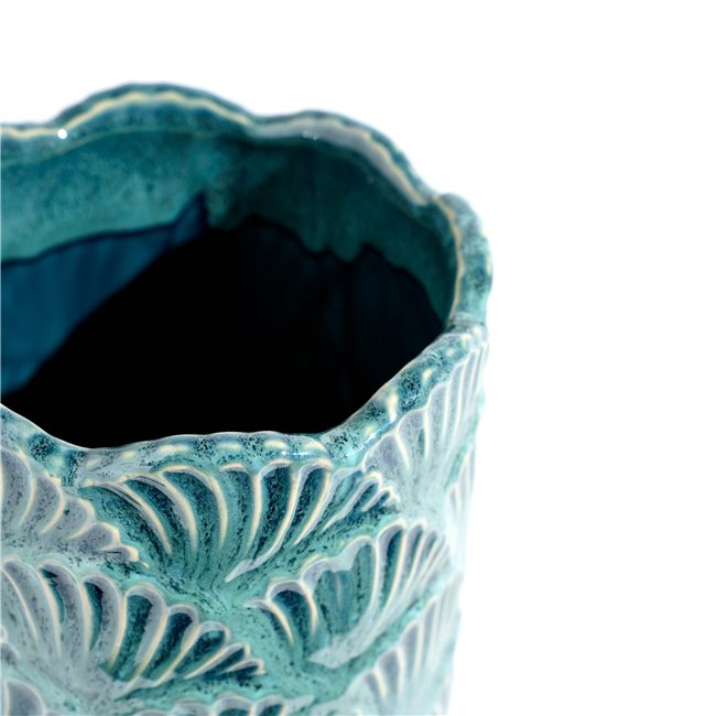 Ваза, синий/зеленый, керамика, H27cm, D14cm