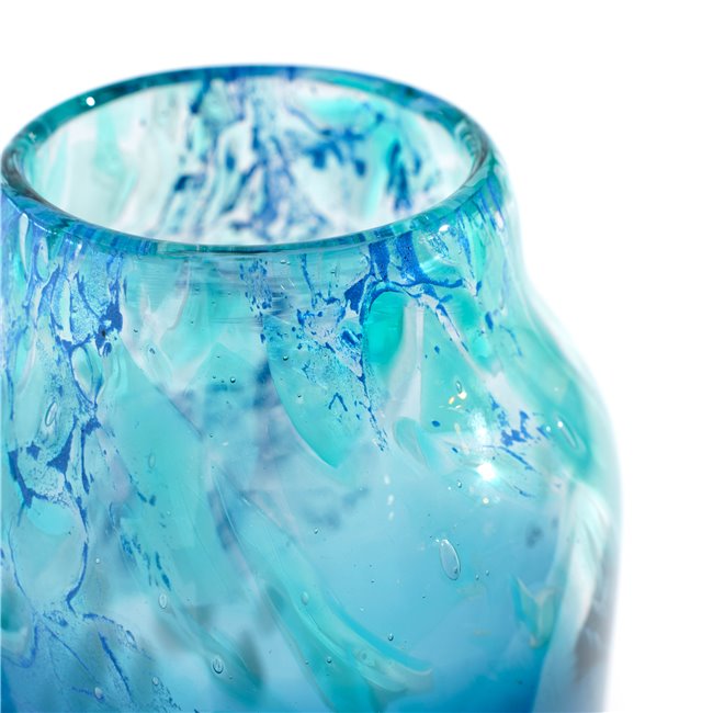 Vaas, sinine, klaas, H26cm, D14cm