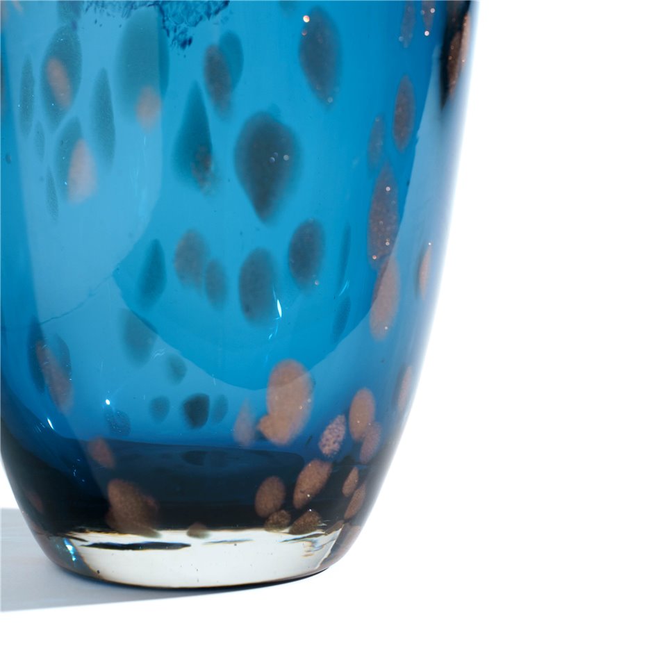 Vaas, sinine, klaas, H26cm, D14cm