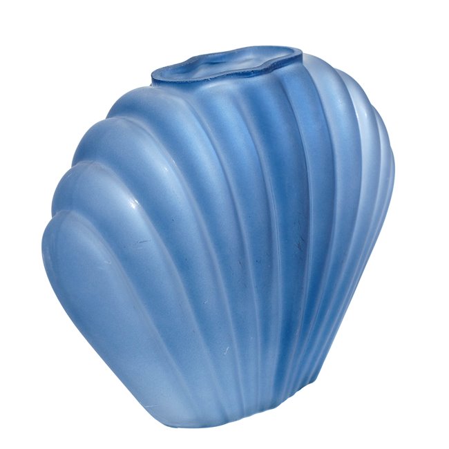 Vaas, helesinine, klaas, H18x10x23cm