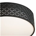 Ceiling lamp Molde, black/white, H11cm, D40cm, LED 18W, 3000K, 700lm