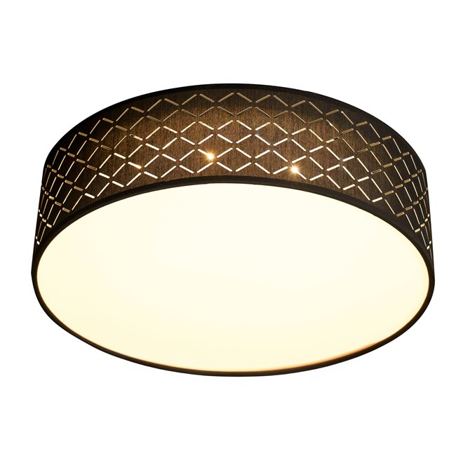 Ceiling lamp Molde, black/white, H11cm, D40cm, LED 18W, 3000K, 700lm