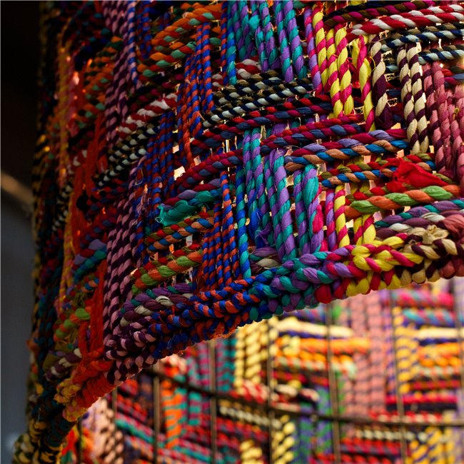 Pendant Light Cotton Multi XL, H56-206cm D63cm, E27 25W(MAX)