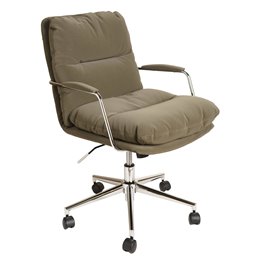 Офисное кресло Zalno, зеленовато-серый, H85.5-93x57x72.5cm, высота сиденья 52-60cm