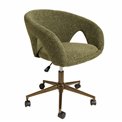 Office chair Zivilino, green/bronze, H70-79.5x62.5x59.5cm, seat height 44-54cm