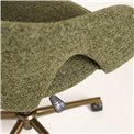 Office chair Zivilino, green/bronze, H70-79.5x62.5x59.5cm, seat height 44-54cm