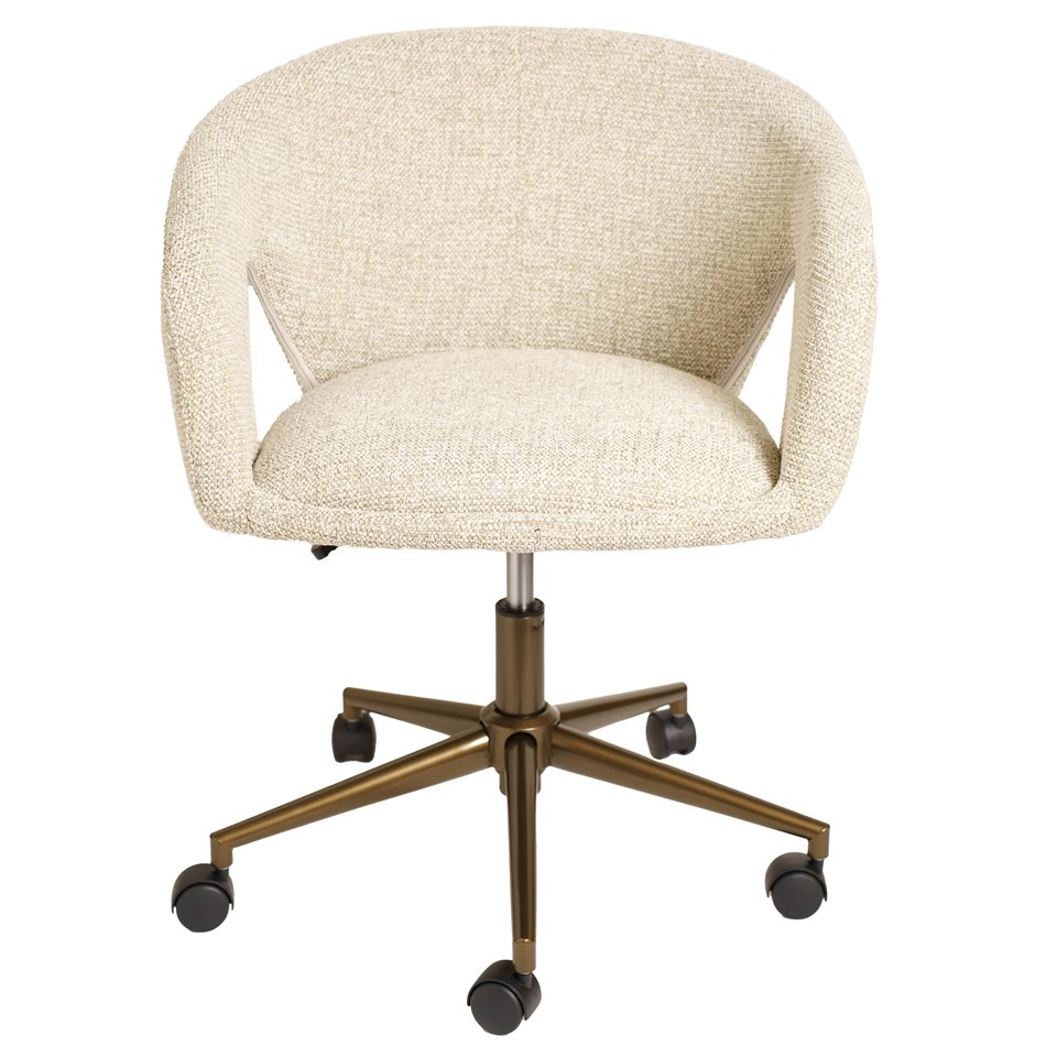 Office chair Zivilino, grey/bronze, H70-79.5x62.5x59.5cm, seat height 44-54cm