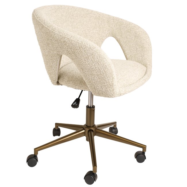 Office chair Zivilino, grey/bronze, H70-79.5x62.5x59.5cm, seat height 44-54cm