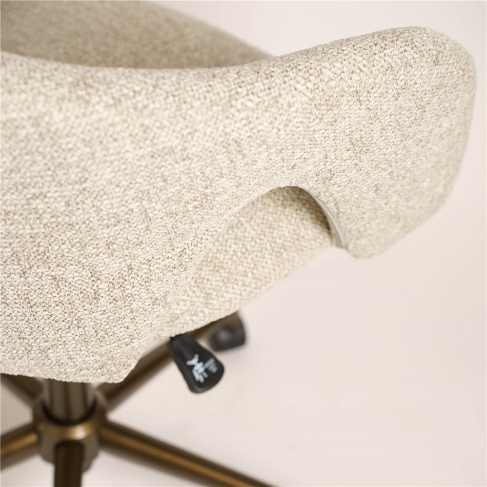 Office chair Zivilino, grey/bronze, H70-79.5x62.5x59.5cm, seat height 44-54cm