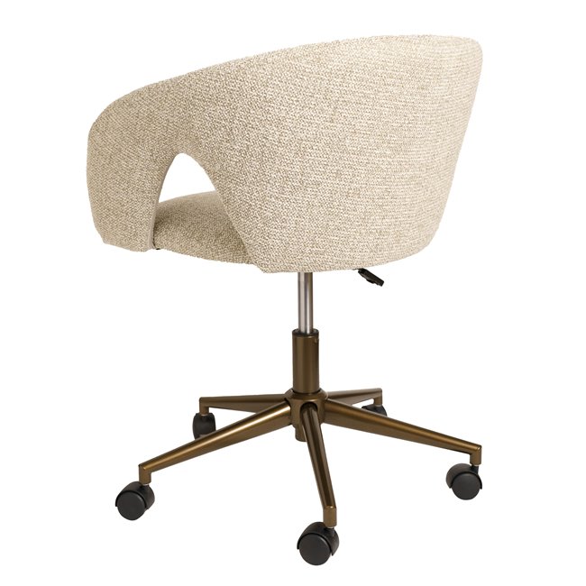 Office chair Zivilino, grey/bronze, H70-79.5x62.5x59.5cm, seat height 44-54cm