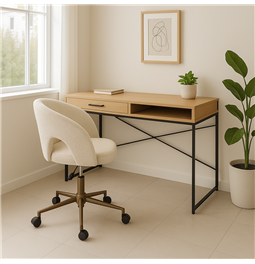 Office chair Zivilino, grey/bronze, H70-79.5x62.5x59.5cm, seat height 44-54cm