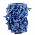 Planter Fishes Fine, blue, eartenware, H26x23x22.5cm