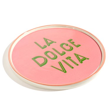 Taldrik La Dolce Vita pink, keraamika, D25.5cm H1.5cm