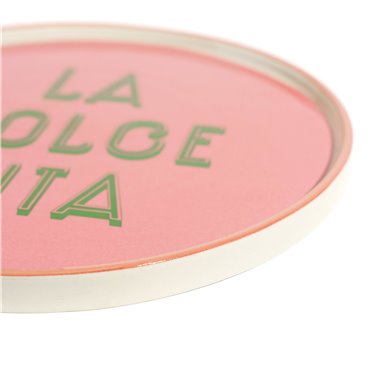 Taldrik La Dolce Vita pink, keraamika, D25.5cm H1.5cm