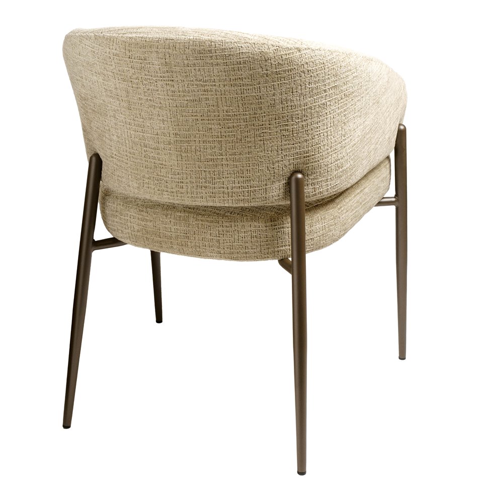 Dining chair Otava, 7 cream/coffee color, H78x50x51cm, seat height 47.5cm