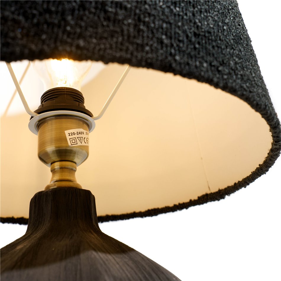 Table lamp Nardo black, H38cm, D25cm, E27 60W(MAX)