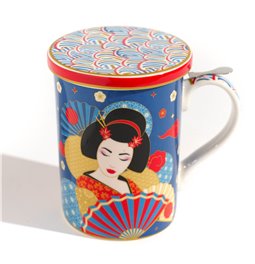 Kruus kaane ja sõelaga Tokyo, 350ml, H11.5x18.9x12cm