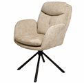 Dining chair Vilando 3, light taupe, rotatable 360 degrees, H90.5x68x60cm, seat height 48cm